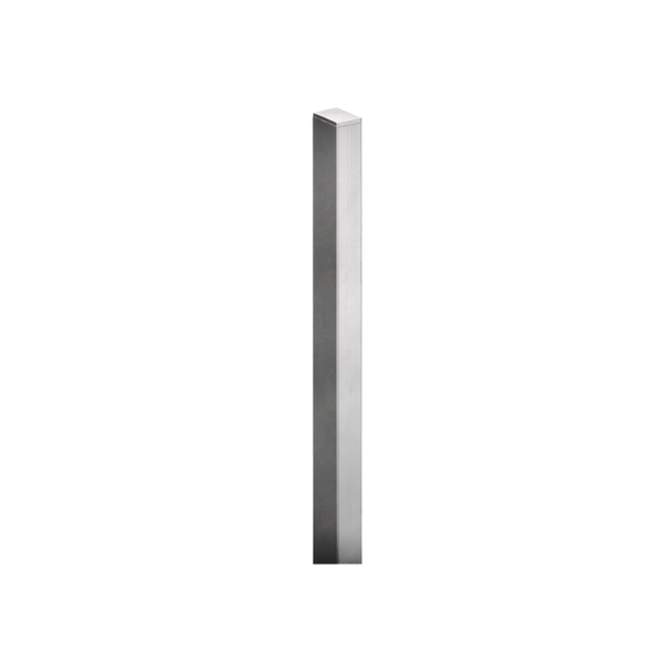 Fence post, undrilled, Material: raw steel, Surface: hot-dip galvanised, for setting in concrete, Length: 1000 mm, Post thickness: 60 x 40 mm, 15-year warranty against rusting through