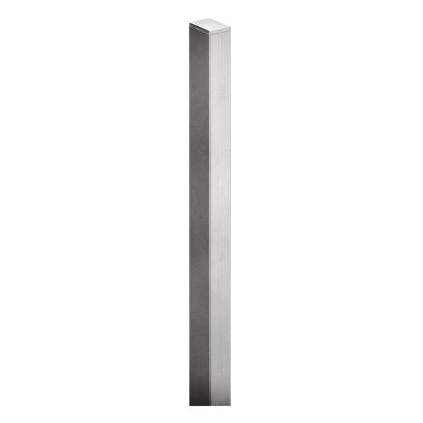 Fence post, undrilled, Material: raw steel, Surface: hot-dip galvanised, for setting in concrete, Length: 1750 mm, Post thickness: 60 x 40 mm, 15-year warranty against rusting through