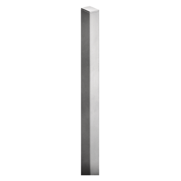 Fence post, undrilled, Material: raw steel, Surface: hot-dip galvanised, for setting in concrete, Length: 2250 mm, Post thickness: 60 x 40 mm, 15-year warranty against rusting through
