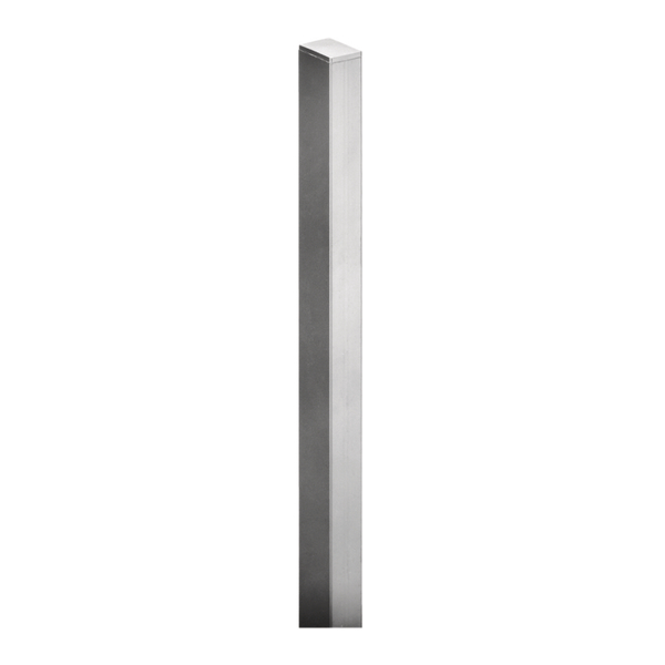 Fence post, undrilled, Material: raw steel, Surface: hot-dip galvanised, for setting in concrete, Length: 2500 mm, Post thickness: 60 x 40 mm, 15-year warranty against rusting through