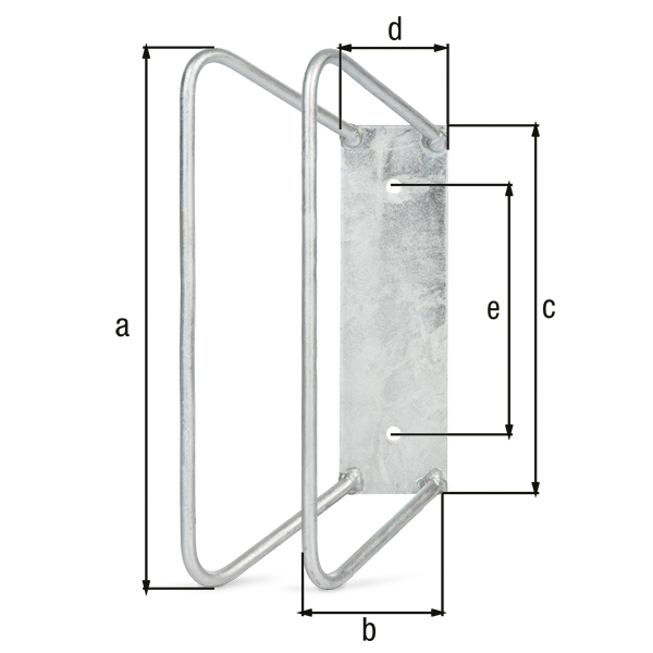 Supporto singolo per mountain bike, per fissaggio a muro, Materiale: acciaio grezzo, superficie: zincata a fuoco, altezza staffa: 350 mm, 170 mm, Lunghezza piastra: 240 mm, Larghezza piastra: 70 mm, distanza centro - centro foro: 161 mm, Supporto con angolo di: 45 °, Distanza staffa: 65 mm