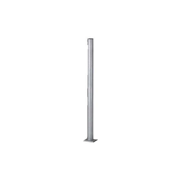 Barrier system Plus 7, posts, Material: raw steel, Surface: hot-dip galvanised, for setting in concrete, Height above ground: 1000 mm, Total length of post: 1500 mm, Post dia.: 60 mm