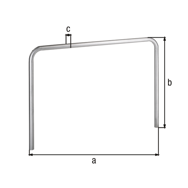 Perimeter barrier Ratio, Material: raw steel, Surface: hot-dip galvanised passivated, for setting in concrete, Width: 1000 mm, eye height: 1000 mm, Post dia.: 48 mm
