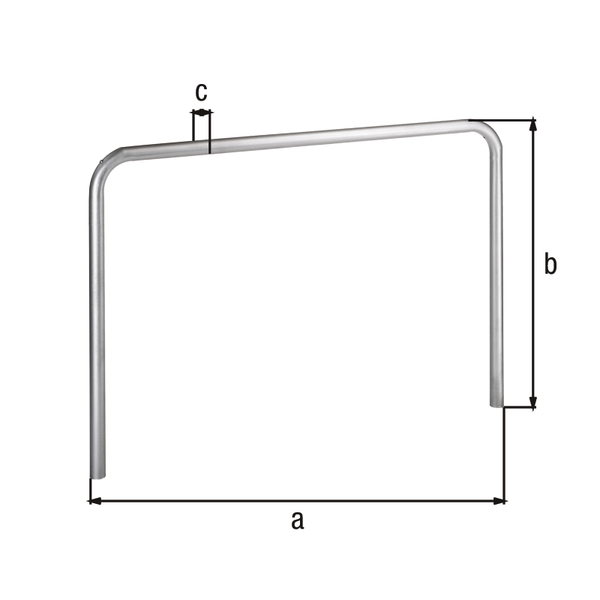 Perimeter barrier Ratio, Material: raw steel, Surface: hot-dip galvanised passivated, for setting in concrete, Width: 1500 mm, eye height: 1000 mm, Post dia.: 48 mm