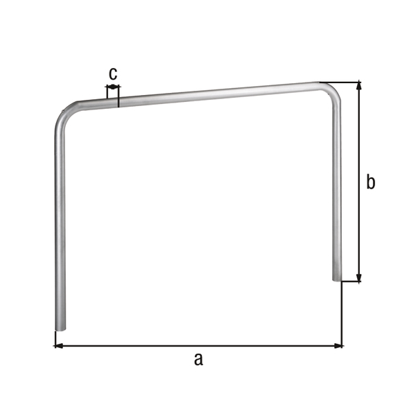 Perimeter barrier Ratio, Material: raw steel, Surface: hot-dip galvanised passivated, for setting in concrete, Width: 1000 mm, eye height: 1500 mm, Post dia.: 48 mm
