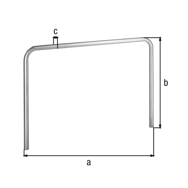 Perimeter barrier Ratio, Material: raw steel, Surface: hot-dip galvanised passivated, for setting in concrete, Width: 1500 mm, eye height: 1500 mm, Post dia.: 48 mm