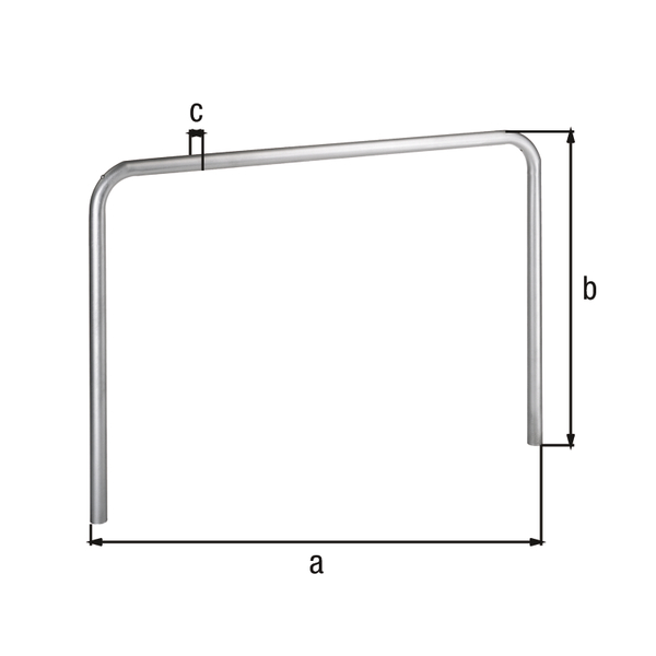 Perimeter barrier Ratio, Material: raw steel, Surface: hot-dip galvanised passivated, for setting in concrete, Width: 2500 mm, eye height: 1500 mm, Post dia.: 48 mm