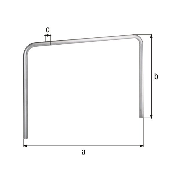 Perimeter barrier Ratio, Material: raw steel, Surface: hot-dip galvanised passivated, for setting in concrete, Width: 1500 mm, eye height: 800 mm, Post dia.: 60 mm