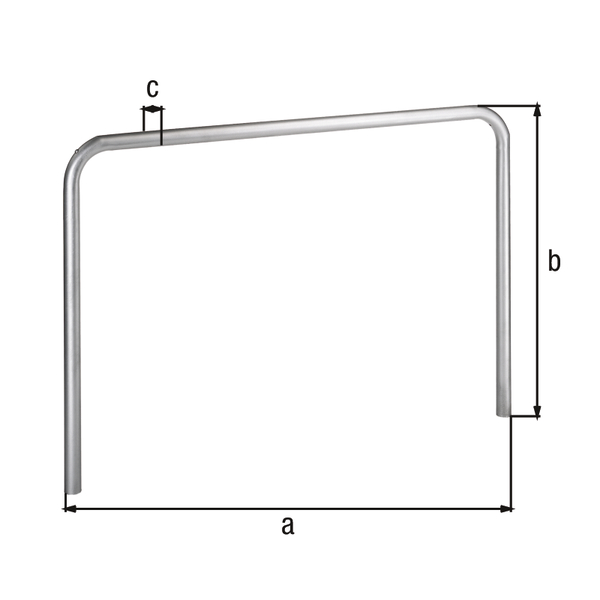 Perimeter barrier Ratio, Material: raw steel, Surface: hot-dip galvanised passivated, for setting in concrete, Width: 1500 mm, eye height: 1500 mm, Post dia.: 60 mm