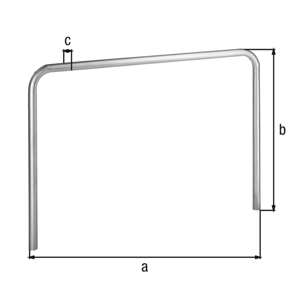 Perimeter barrier Ratio, Material: raw steel, Surface: hot-dip galvanised passivated, for setting in concrete, Width: 2500 mm, eye height: 1500 mm, Post dia.: 60 mm