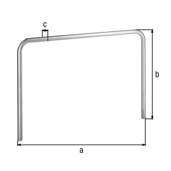 Perimeter barrier Ratio, Material: raw steel, Surface: hot-dip galvanised passivated, for setting in concrete, Width: 3000 mm, eye height: 1500 mm, Post dia.: 60 mm