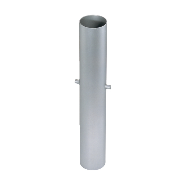 Ground sleeve for round bollards Passau, Bella, Rosenthal and Friedrichsthal, Material: raw steel, Surface: hot-dip galvanised passivated, for setting in concrete, Length: 400 mm