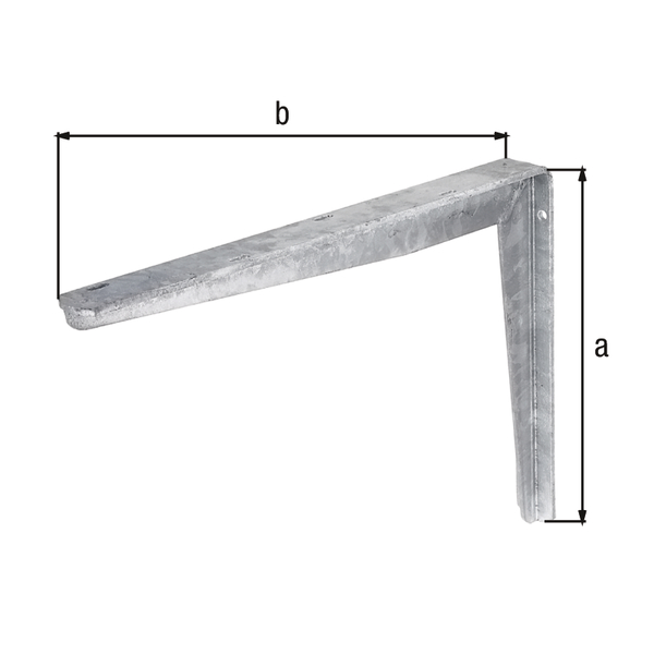 Shelf bracket, made of T profile, Material: cast aluminium, Height: 150 mm, Depth: 175 mm, Max. load capacity: 70 kg