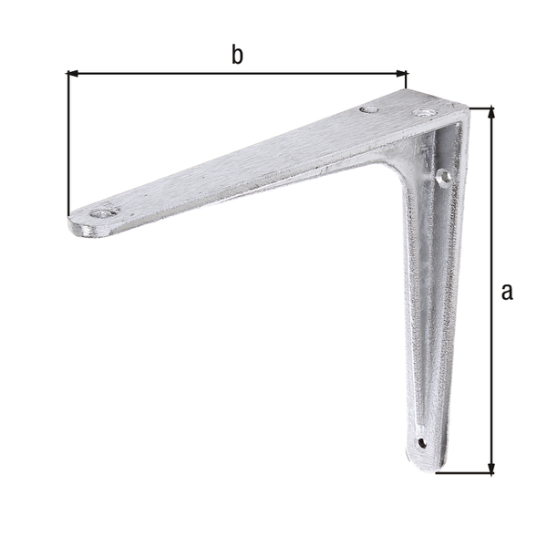 Shelf bracket, made of T profile, Material: cast aluminium, Height: 175 mm, Depth: 200 mm, Max. load capacity: 75 kg