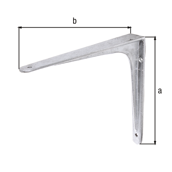 Ménsula con perfil en T, modelo pesado, Material: Fundición de aluminio, Altura: 200 mm, Profundidad: 250 mm, Carga máxima: 80 kg