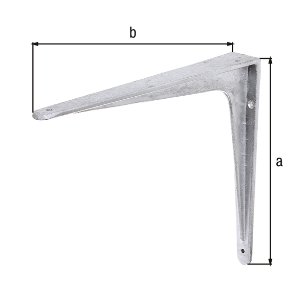 Shelf bracket, made of T profile, Material: cast aluminium, Height: 250 mm, Depth: 300 mm, Max. load capacity: 90 kg