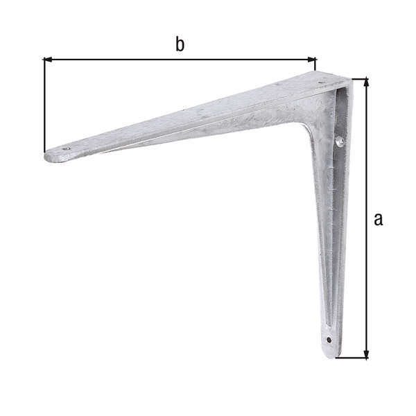 Ménsula con perfil en T, modelo pesado, Material: Fundición de aluminio, Altura: 250 mm, Profundidad: 300 mm, Carga máxima: 90 kg