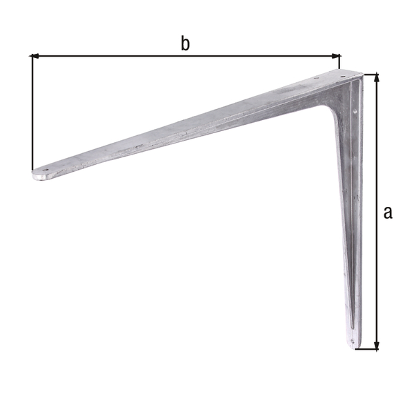Shelf bracket, made of T profile, Material: cast aluminium, Height: 450 mm, Depth: 500 mm, Max. load capacity: 160 kg