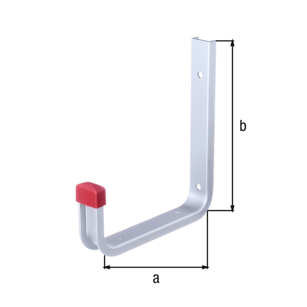 Wall hook, angled, Material: Aluminium, Depth: 140 mm, Height: 155 mm, Max. load capacity: 25 kg, U profile width: 21.5 mm, U profile height: 9 mm