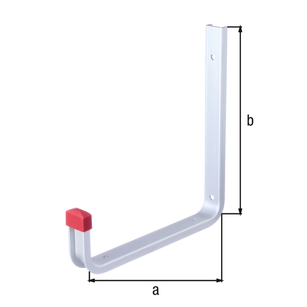 Wall hook, angled, Material: Aluminium, Depth: 190 mm, Height: 200 mm, Max. load capacity: 15 kg, U profile width: 21.5 mm, U profile height: 9 mm